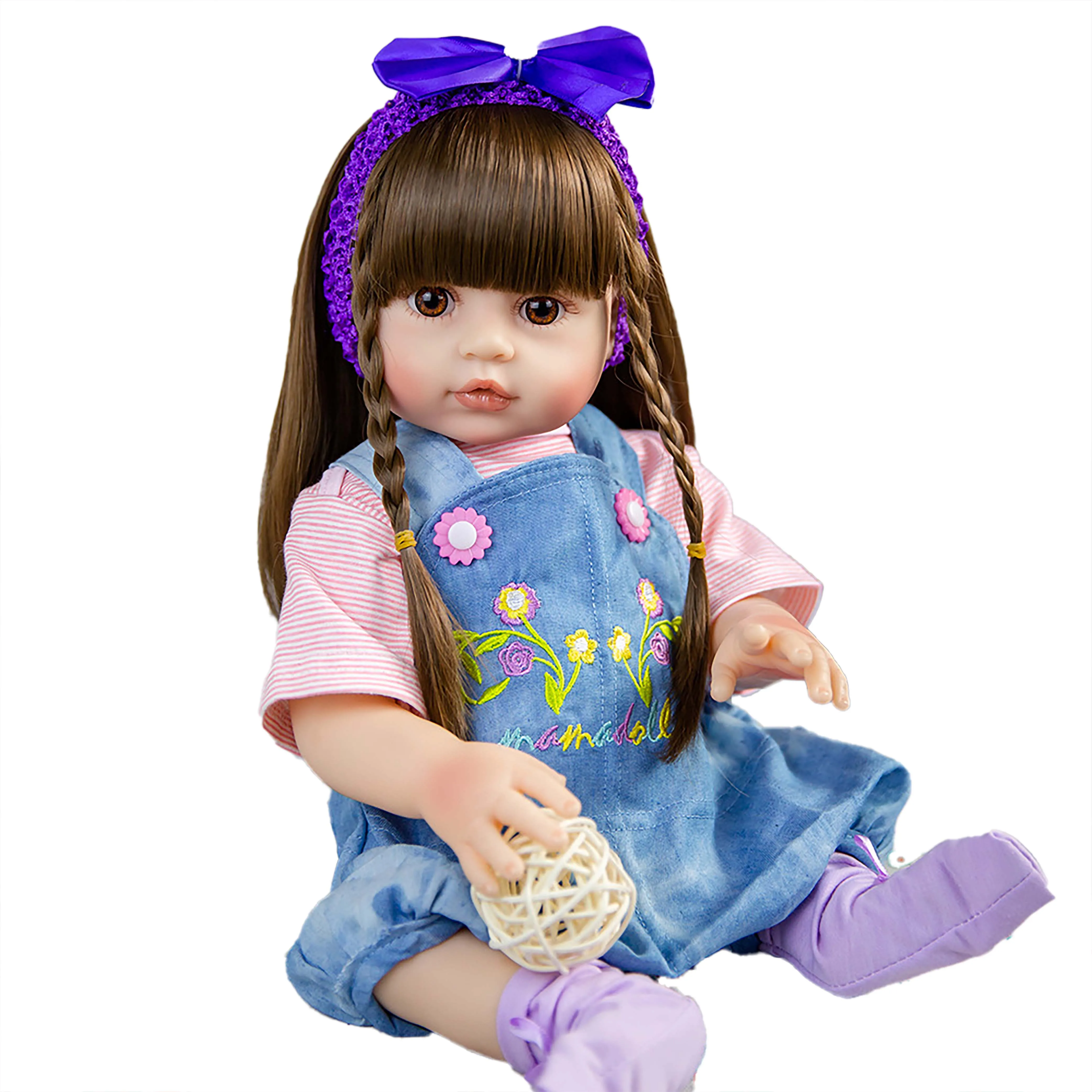 Silicone Vinyl Angelo reborn Toddler Doll Girl Princess Baby Toy Cloth Body Like Real Looking Baby Dolls