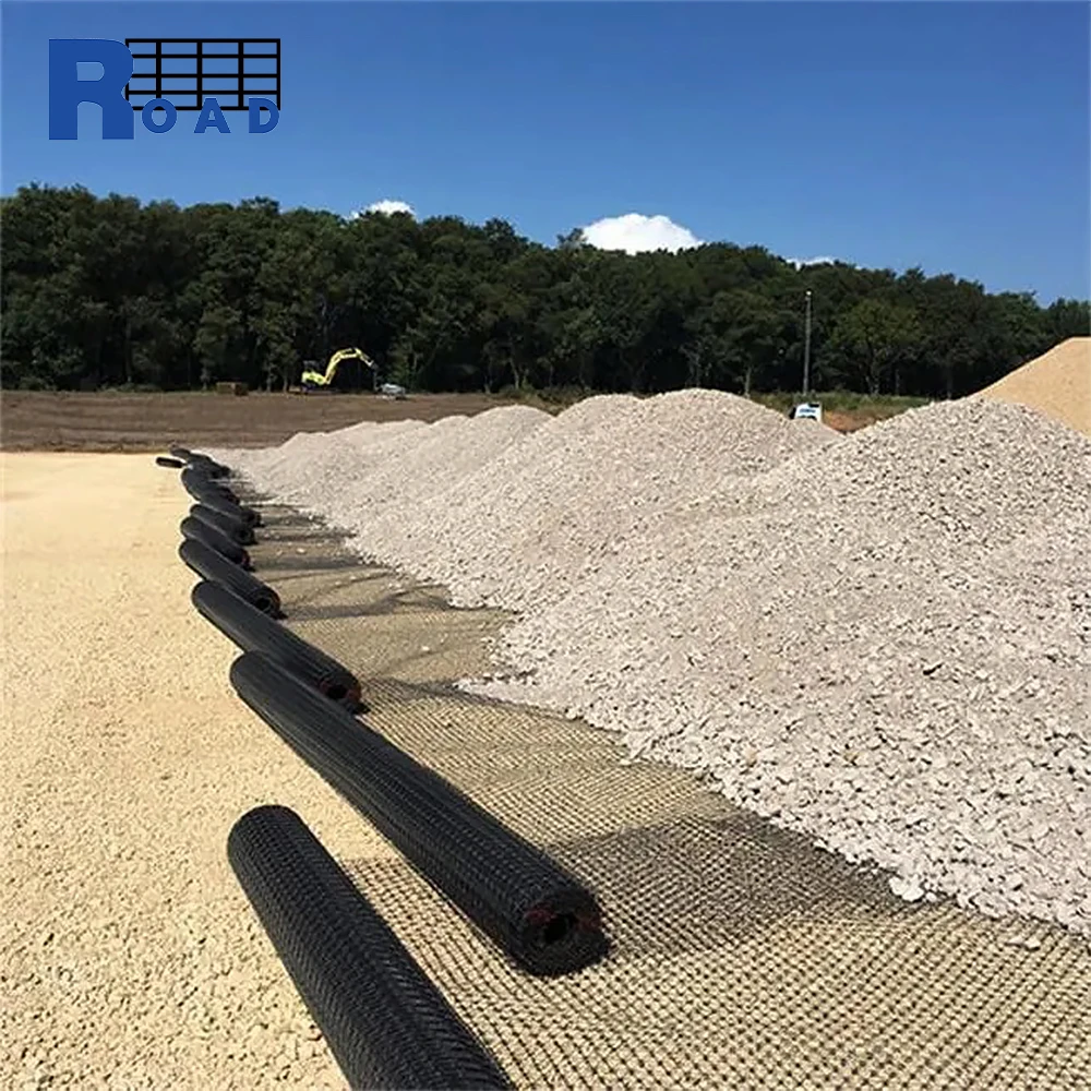 high strength uniaxial plastic geogrid  for slope protecting project retaing wall reinforcement