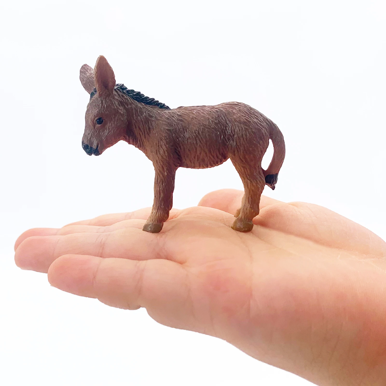 Realistic High Quality PVC Plastic Animal Figure Toys Realistic Pet Eco-friendly Animal Donkey Baby Figure Toys