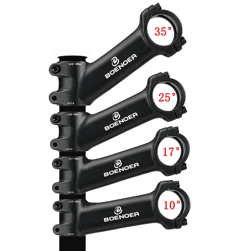 Bicycle adjustable stem 10/17/25/35 Degree Bicycle Handlebar Stems For Most Bicycles,mountain ,road Bikes, Mtb,bmx,fixie Gear