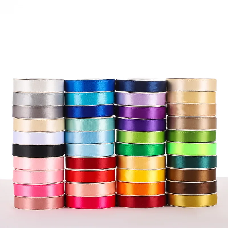 Wholesale 2.5CM Width Ribbon Decoration Stain Ribbon DIY Material for Flower making Gift Wrapping Ribbon