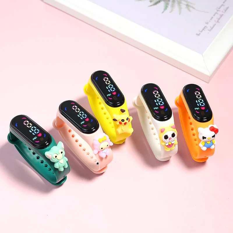 Spot wholesale kids M7 bracelet silicone cute cartoon doll student luminous touch waterproof led sports electronic watch