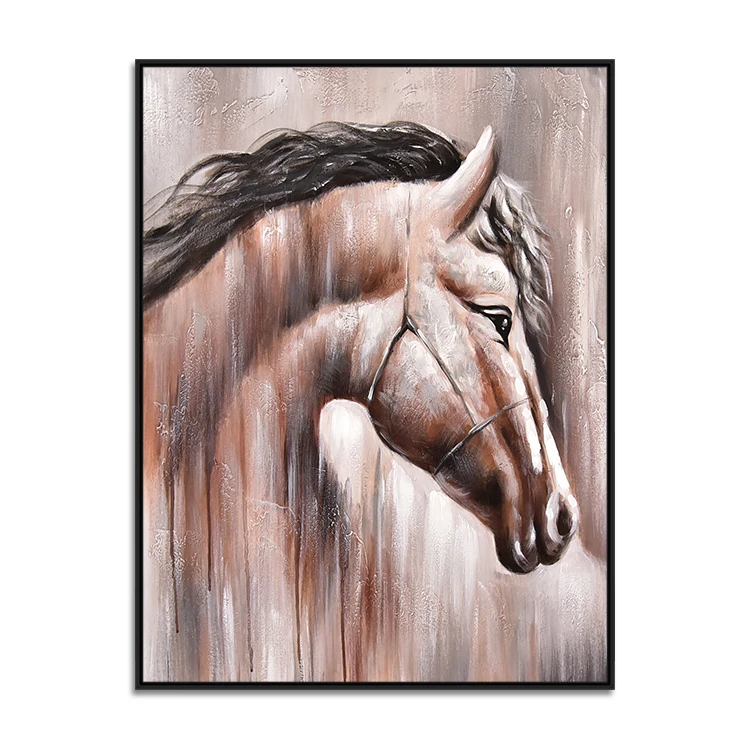 Contemporary Art Horse Oil Painting Canvas Abstract Wall Hanging Living Room Decor Art