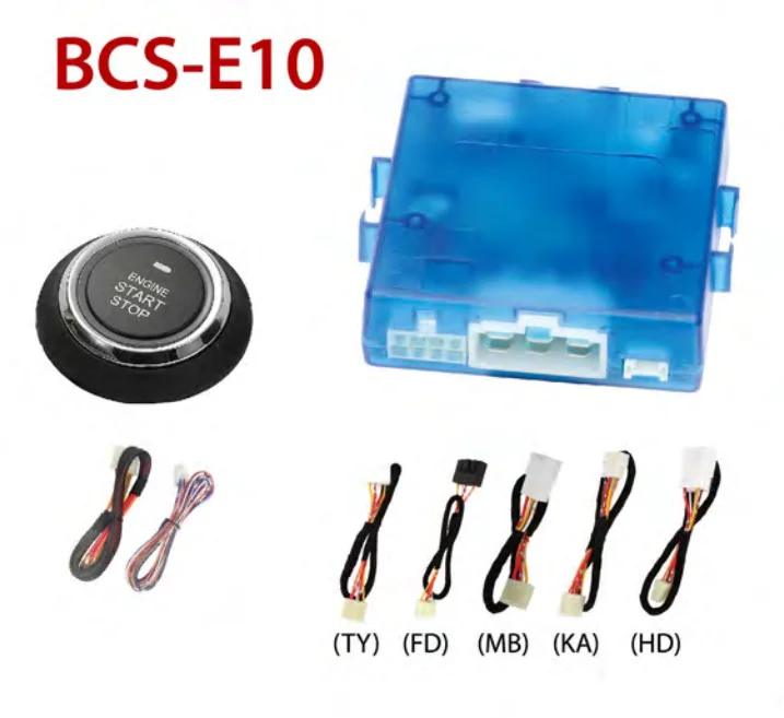Universal PKE Keyless Push Button Starter Remote Control Engine Start Stop Auto Car Alarms System Kit E10