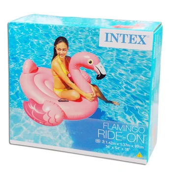INTEX 57558 Inflatable Pink Flamingo Ride-on Mega Pool Swimming Outdoor Beach Water Play Equipment Float