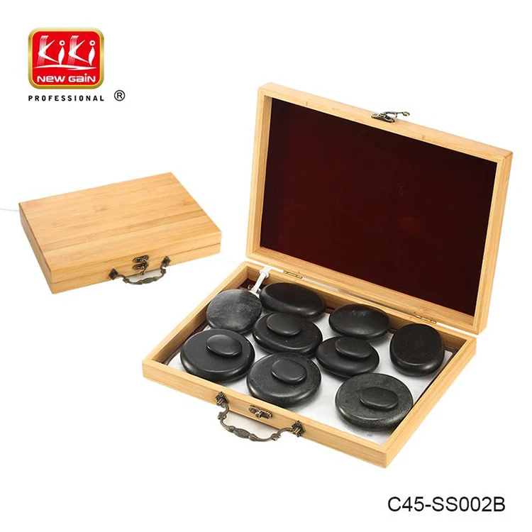 KIKI NEWGAIN 36PCS Natural Hot Spa Massage Stone set Body Massage Hot Stone for Beauty Salon