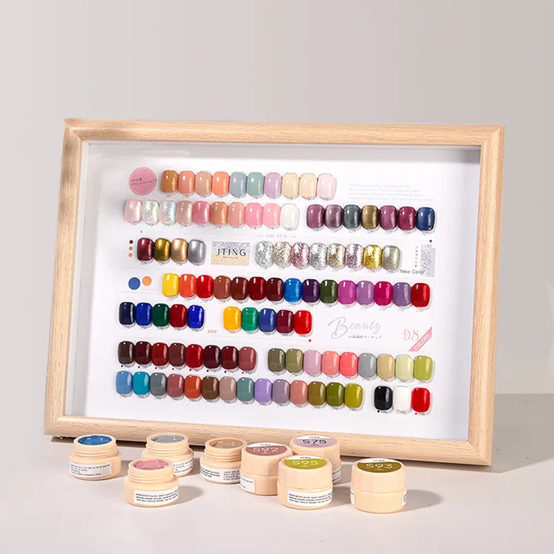 JTING Hot Popular 98 Color Gel Nail Polish Uv Led Set Factory Professional Design Nail Art Gel Private Label Nail Supplie Vendor