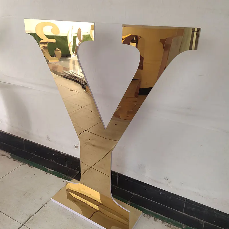 2024 Hot Selling Birthday Party Gold Mirror Marquee Oh Baby Letters For Baby Shower Decor