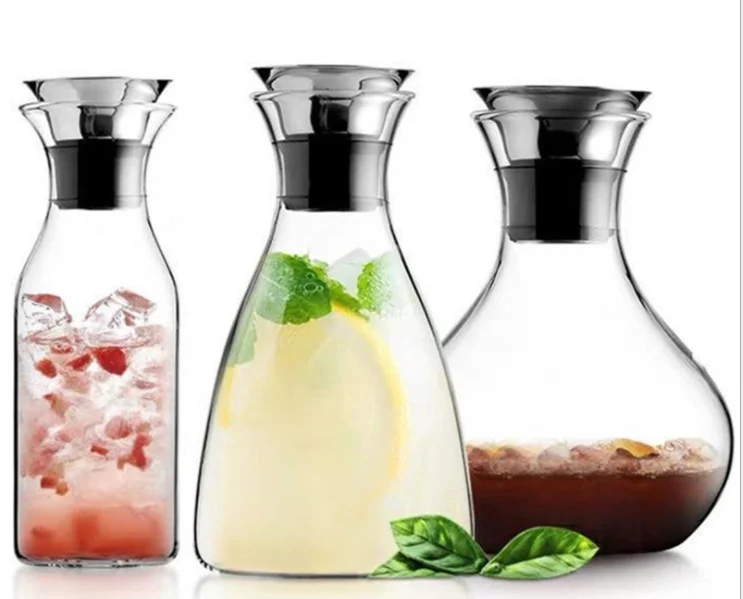 High Borosilicate Water Glass Carafe / Decanter / Jug / Glass Beer Pitcher For Juice