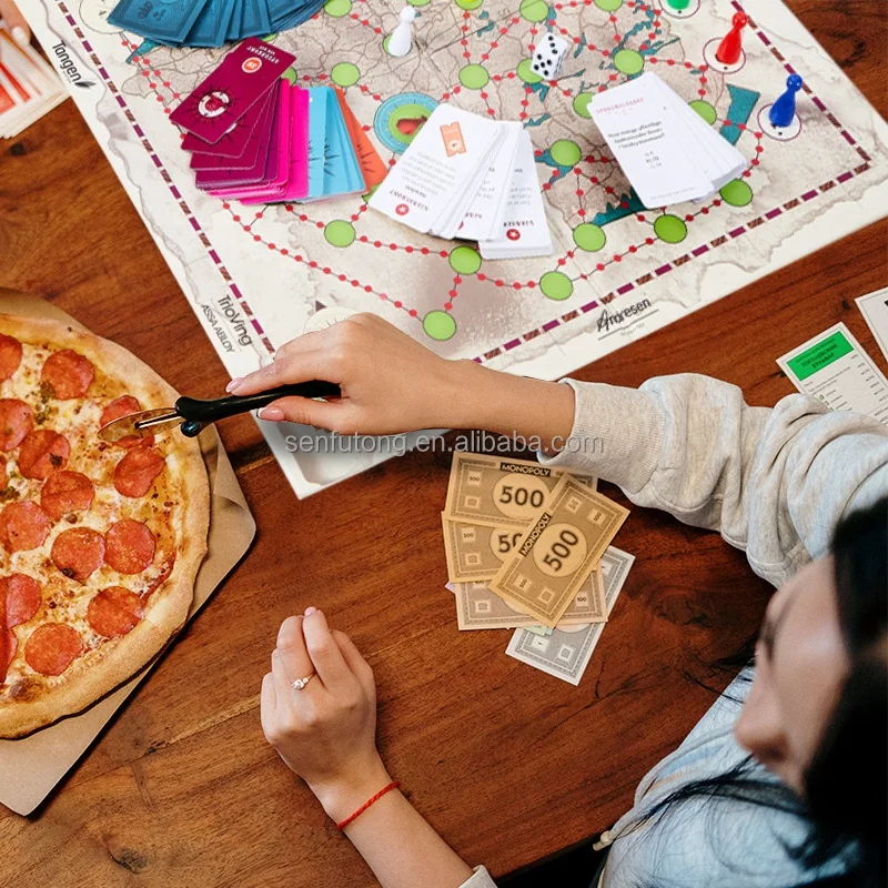 Senfutong chinese super board game manufacturing oem design printing custom catan board game for adults/kids