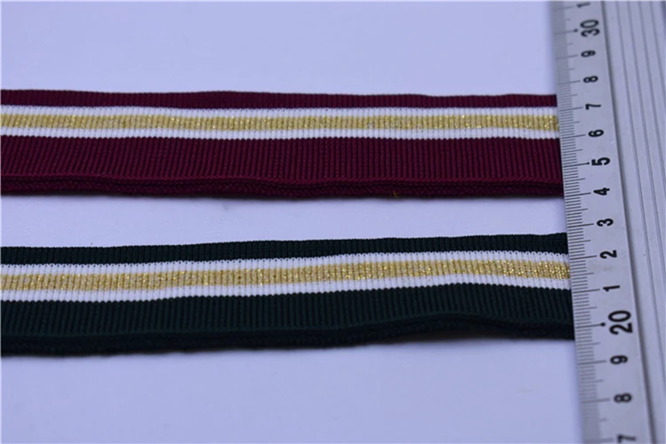 T-shirt rib cuff and collar fabric sets knit fabric in floral design 1x1 trim