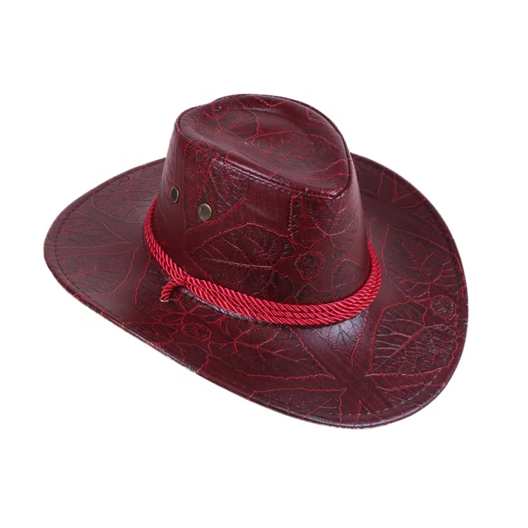 Высококачественная Мужская кожаная ковбойская шляпа CB1802 с широкими полями, мексиканские шляпы