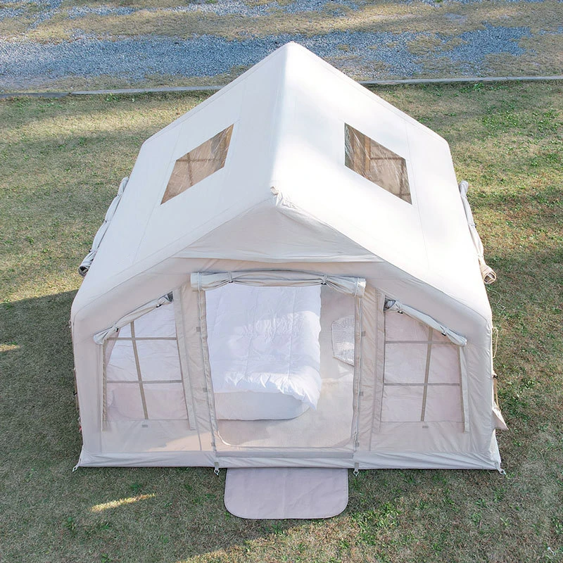 winpolar High Quality Cotton Cloth Tent Simple Inflatable Use Wild Camping Party Tent 5-8 Persons Tent