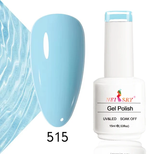 Neiss Hot Selling Shiny Lridescent 15ml Ceramic Colorful Bottle uv nail polish retractable gel pen rubber base gel nail polish