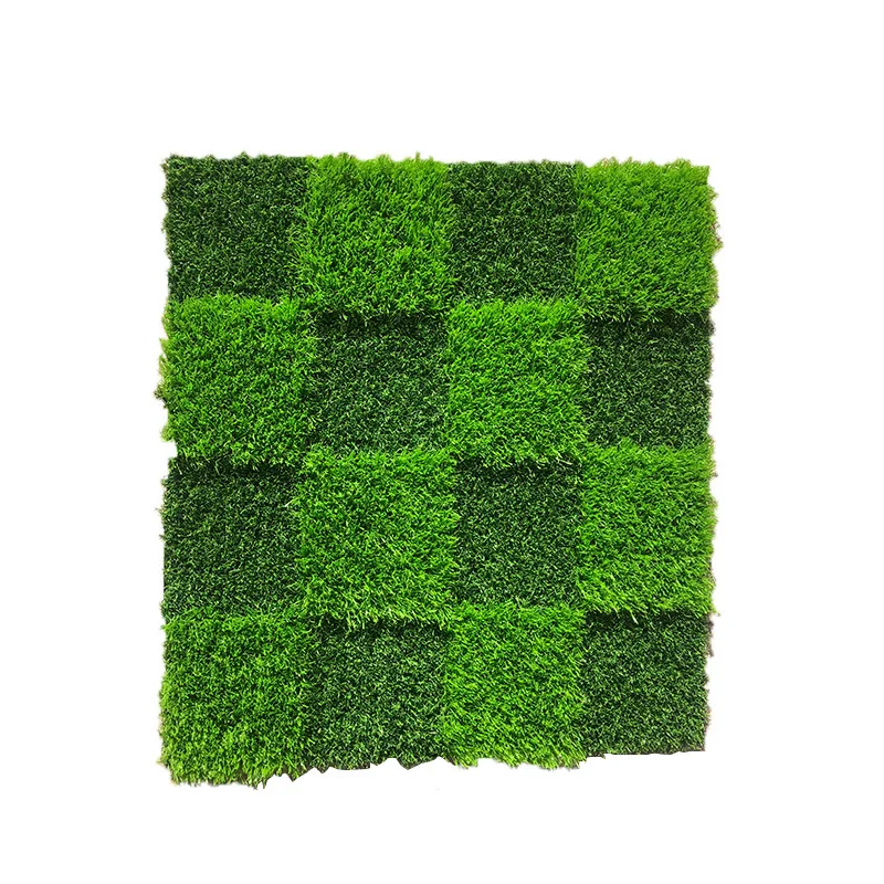 Embroidered Lawn Fancy Carpet PE Creative Artificial Grass Turf 3D Cotton Eco-friendly Plastic Carpet Plastic Trees Green