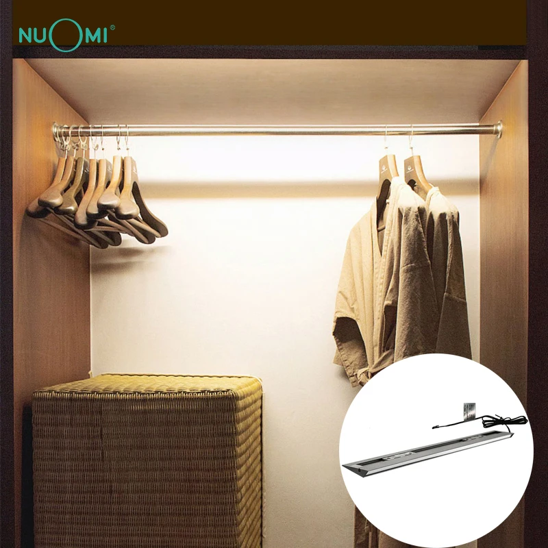 NUOMI Surface Mounted Aluminum Profile Oblique Lighting Lamp Wardrobe Lights inward glowing design Under Cabinet Led Light