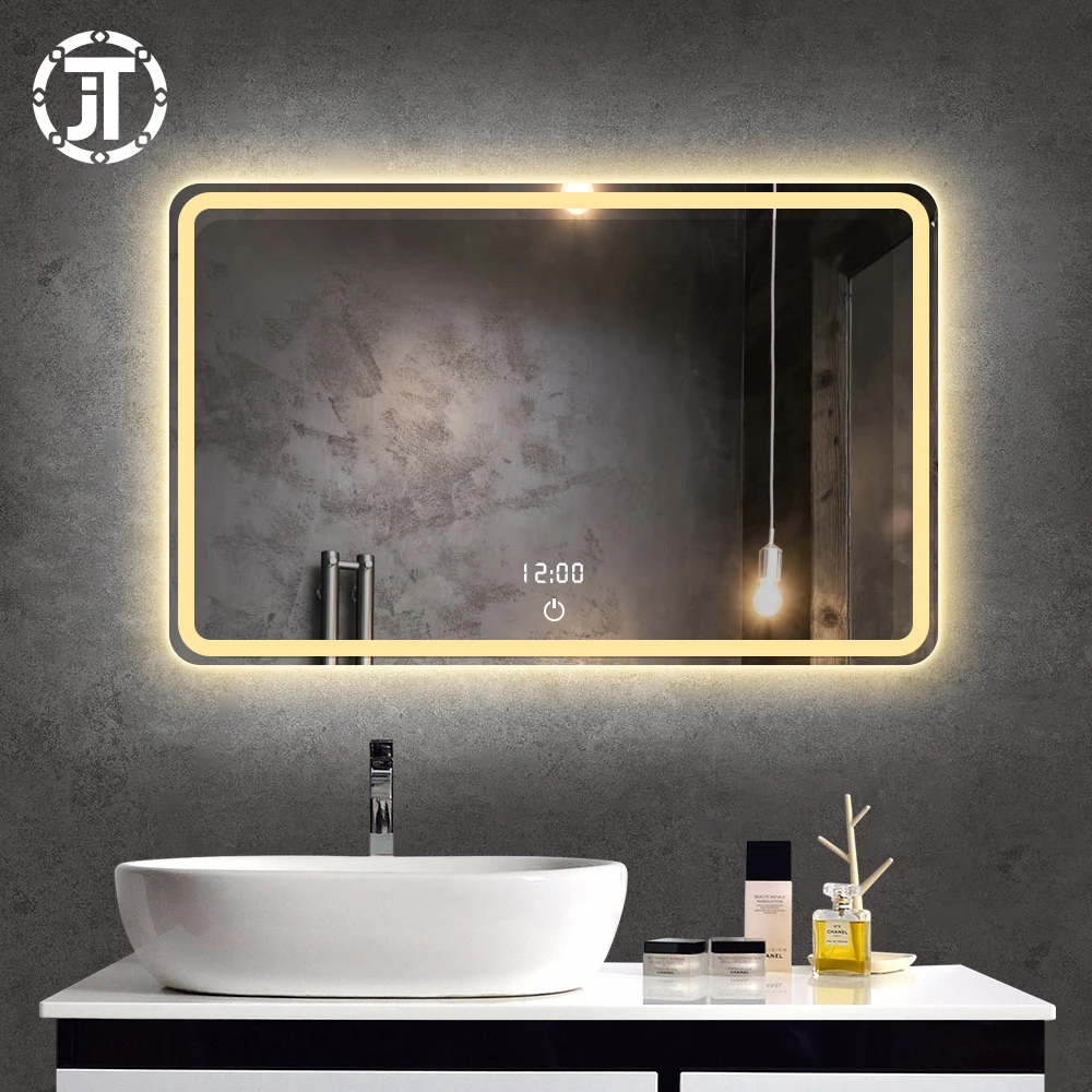 Hot Sale Rectangle Aluminum Vanity Android Mirror Smart Led Bathroom Mirror for Hotel