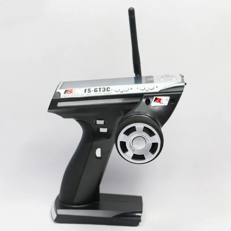 FlySky fs-gt3c 3-channel transmitter with gr3e receiver remote control of ship model of lithium tram with screen