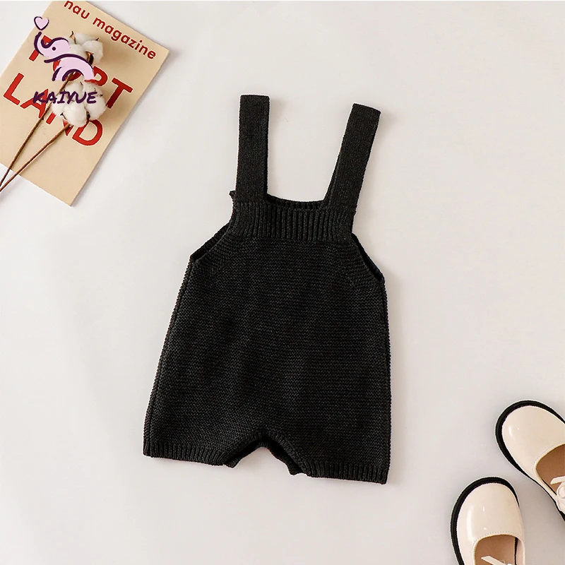 New Summer Fashion Knitting 100% Cotton Baby Romper Kid Overall Infant Jumpsuits Summer Knitwear For Baby Gift Set