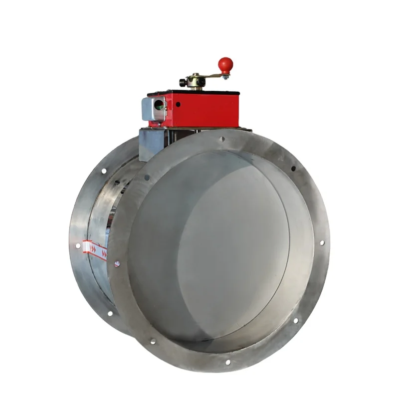 Stainless steel circular double flange fire damper