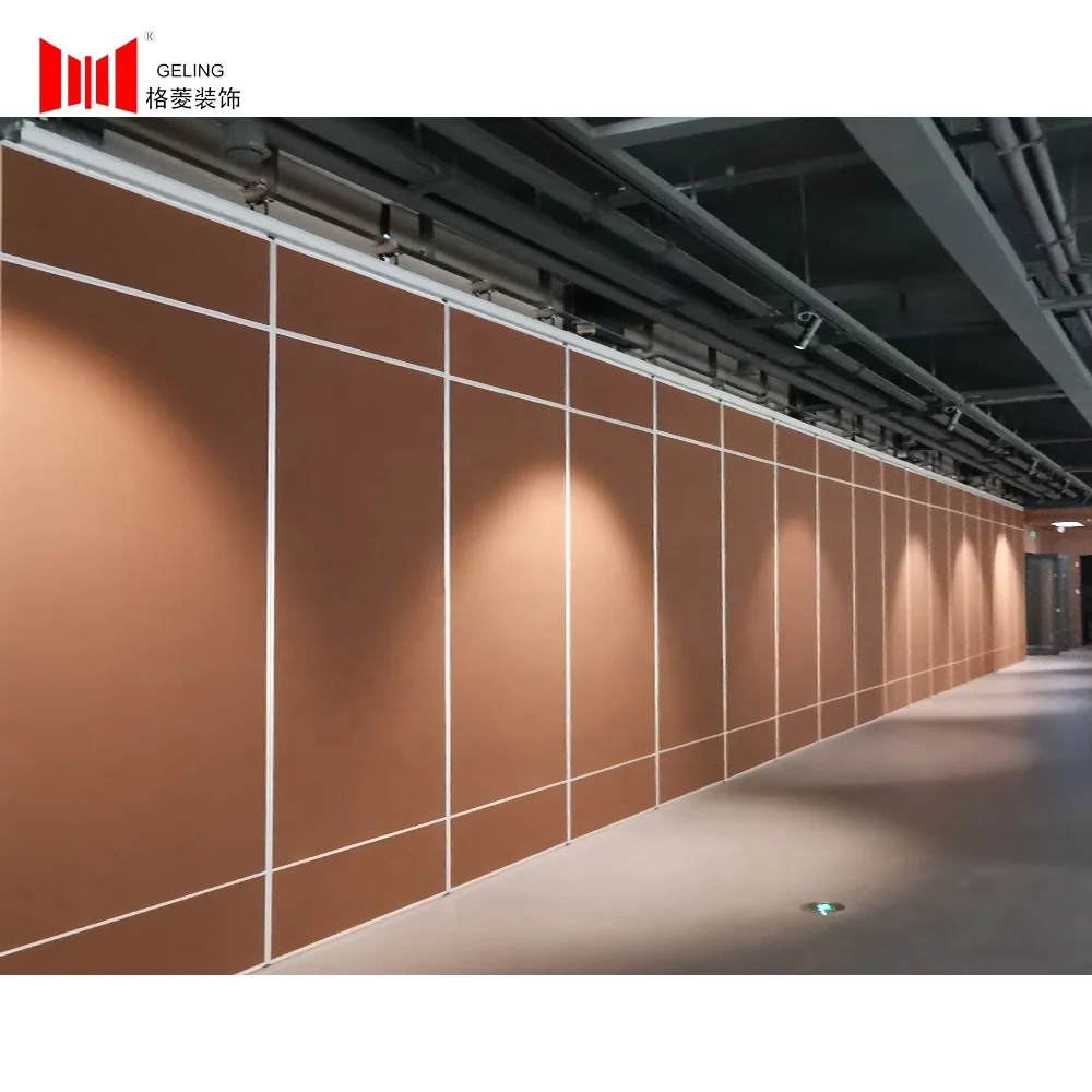 Modern commercial interior portable foldable sound proof hanging movable partition wall for hotel or office
