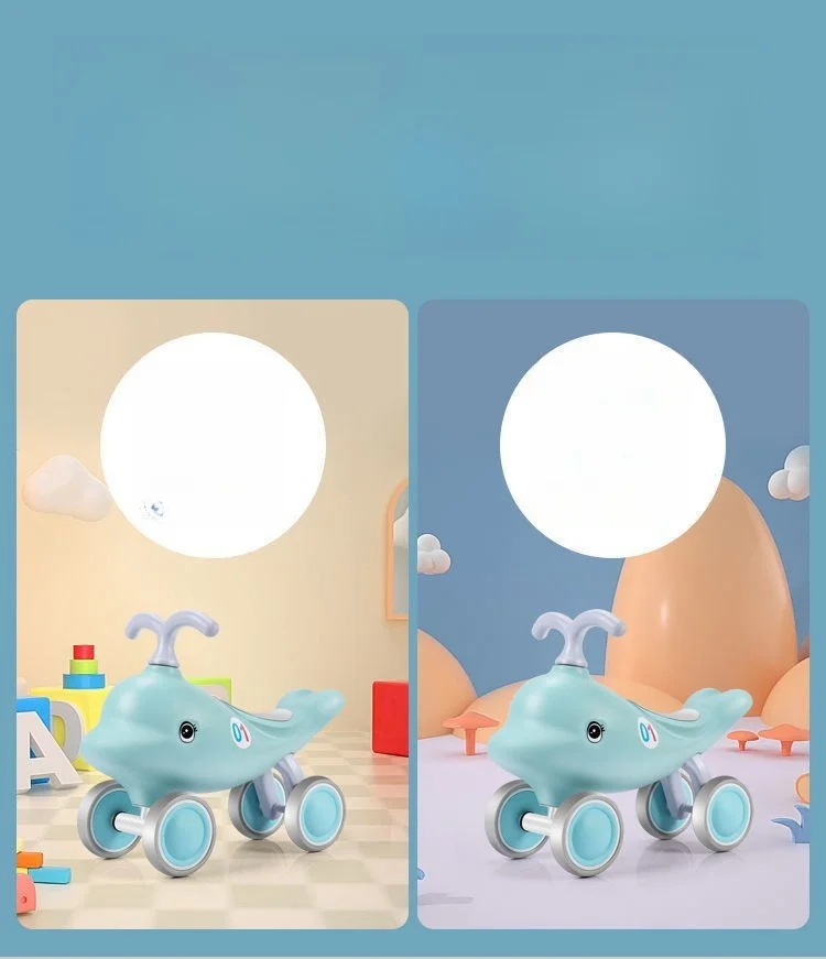 Small dolphin scooter children without pedal balance car 1-3