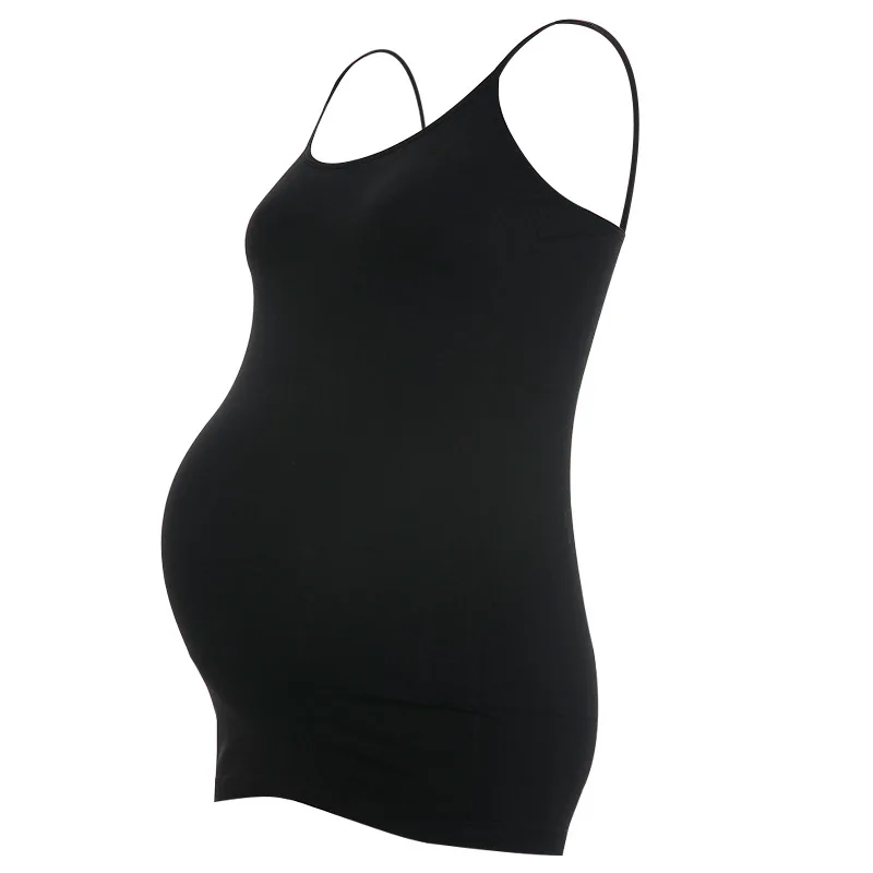 Seamless maternity vest large size long pregnancy high elastic home bottom vest