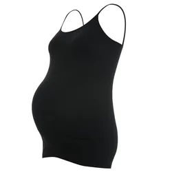 Seamless maternity vest large size long pregnancy high elastic home bottom vest