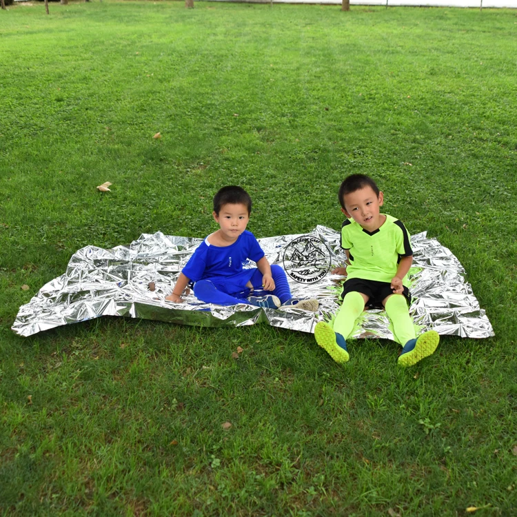 Relief Bulk Body Heat Reflective Foil Blankets Marathon Silver Outdoor Police Roll Solar Absorbent Mylar Blanket Emergency Survi
