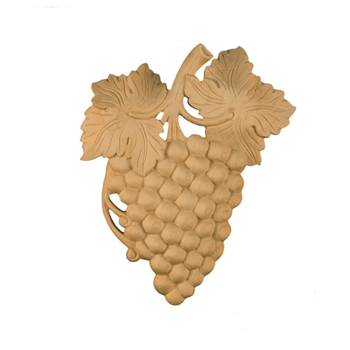 Ornamental Wood appliques Grape Wood onlay grape wood carvings