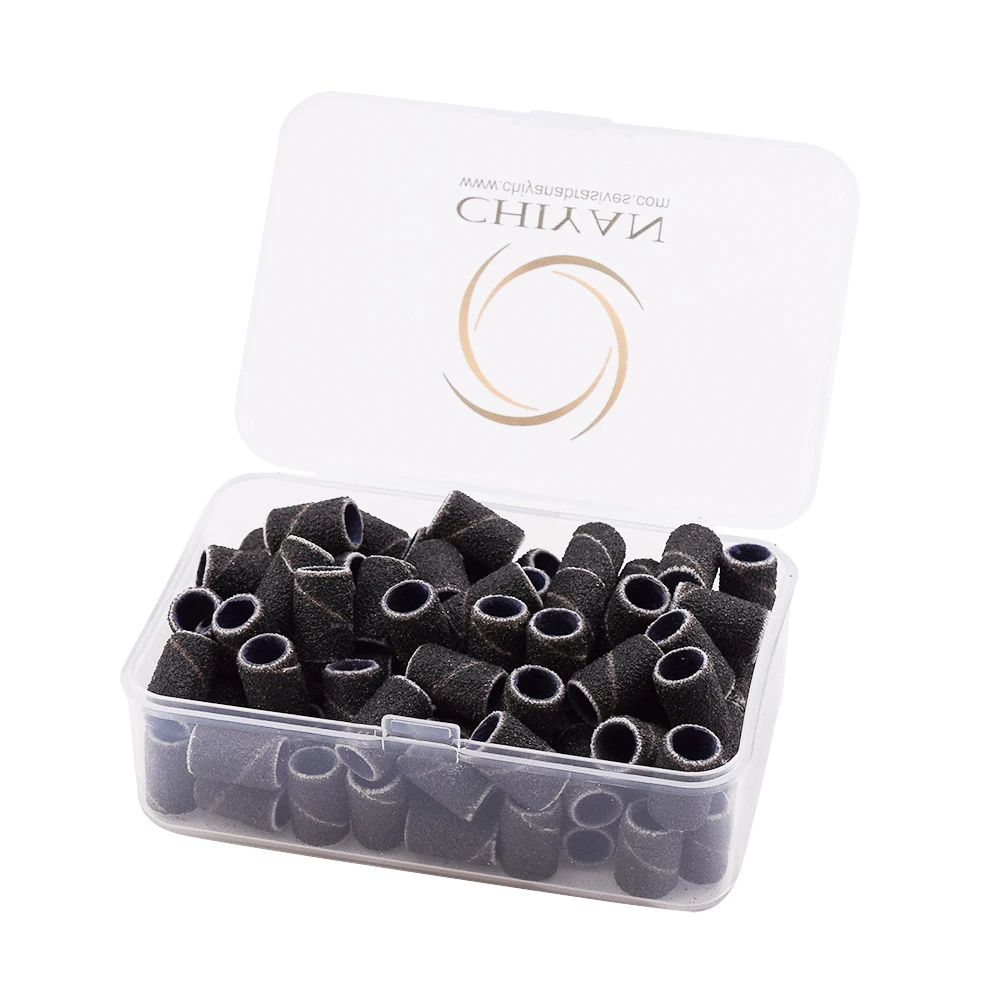 manicure set high quality pedicure set sanding band supplier 80 Grit 100 pcs nail drill bits sanding bands for nail drill