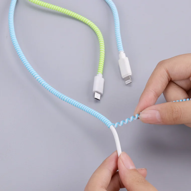 Data Cable Protective Sleeve Spring Twine For Usb Charging Cable Earphone Earphone Data Bobbin Cable Winder