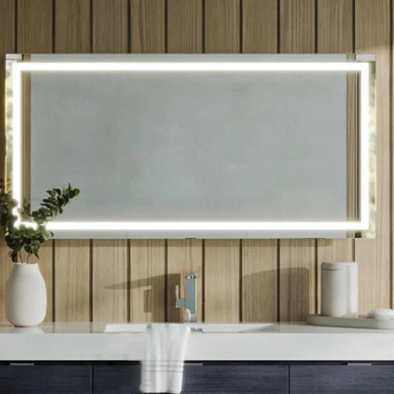 Factory customized hotel and home decor Full UL CE cUL touch sensor anti-fog CCT 3 lights modern bathroom mirrors