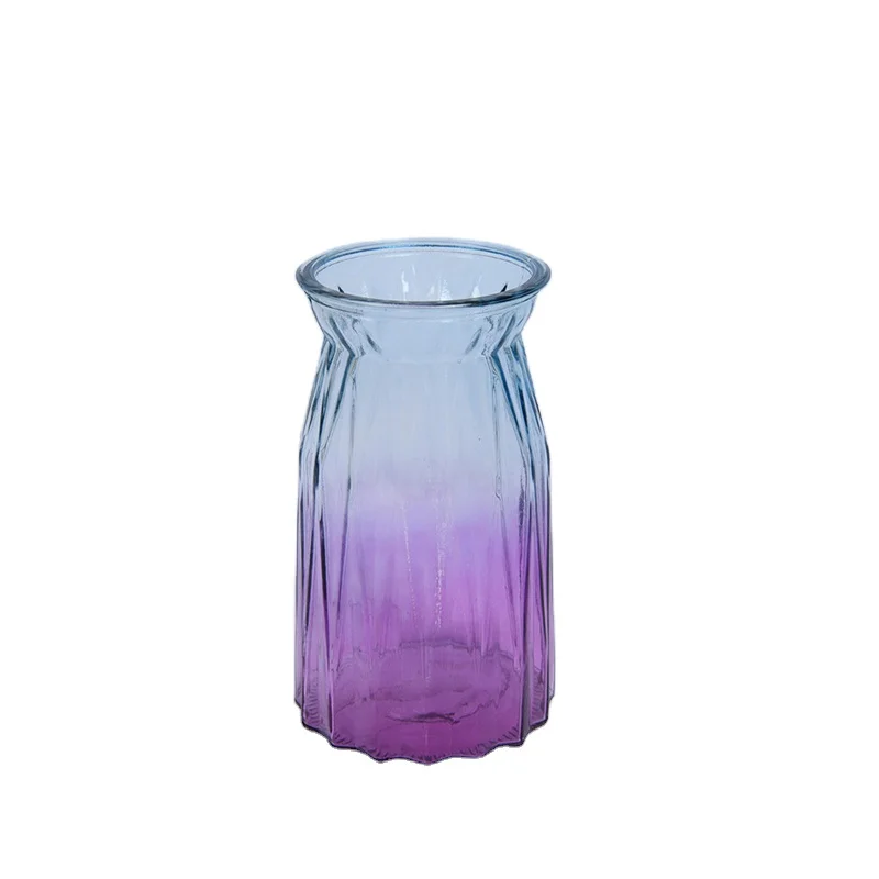 Aspire hot sale  gradient color clear glass flower vase for home decor
