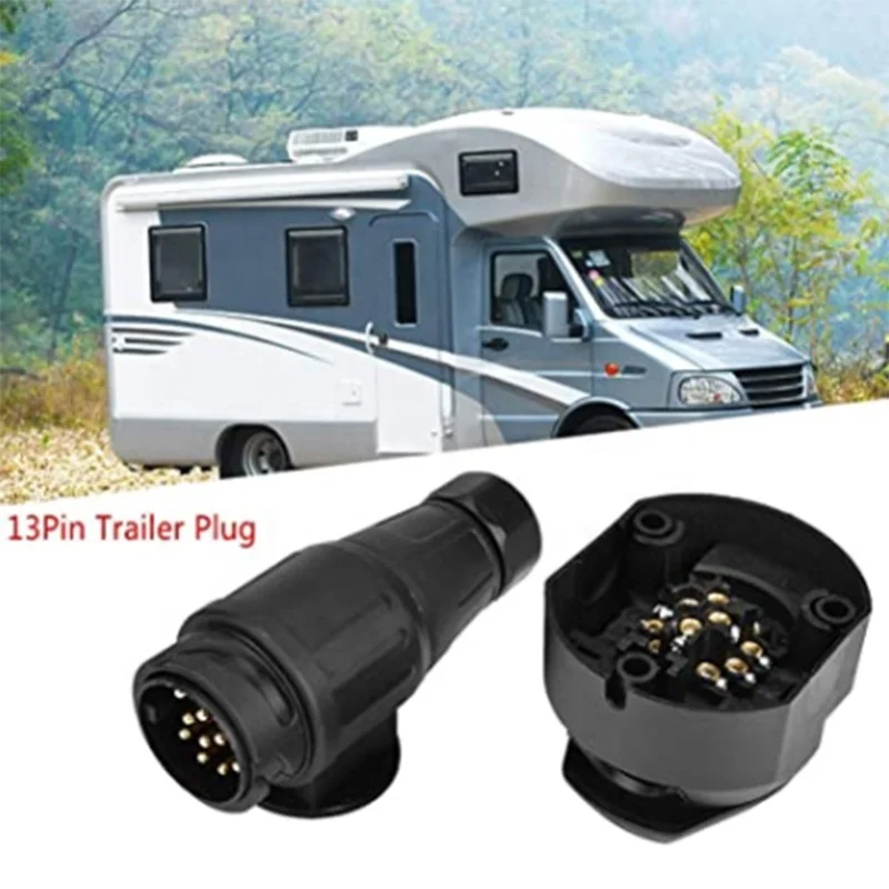 Chinese factory CE ROHS 7 Pin 24V/12v PVC plastic plug N style screw nut best quality trailer plug connector