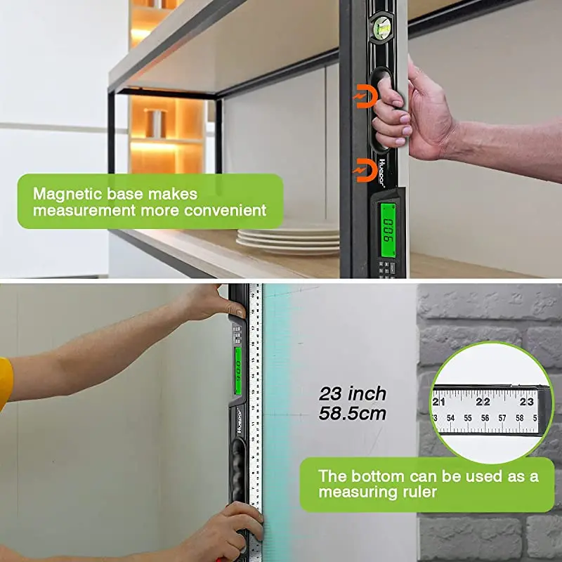 Цифровой Torpedo TL60 алюминиевый сплав электронный уровень измерительный спирт 24 дюйма 2 высокоточных пузырьковых