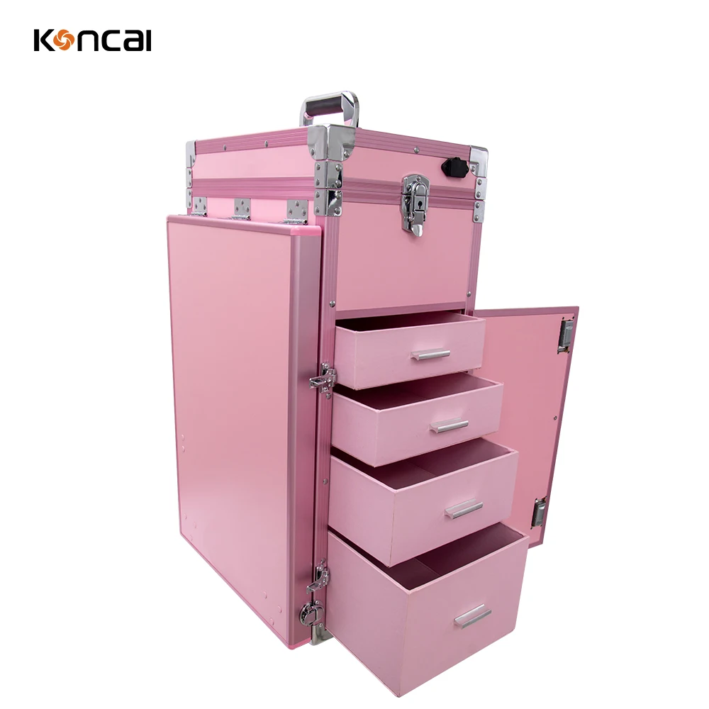 Multi Functional Salon Manicure Table Nail Table Pink Metal Customized PVC Logo Style Furniture Cosmetics Color Material Origin