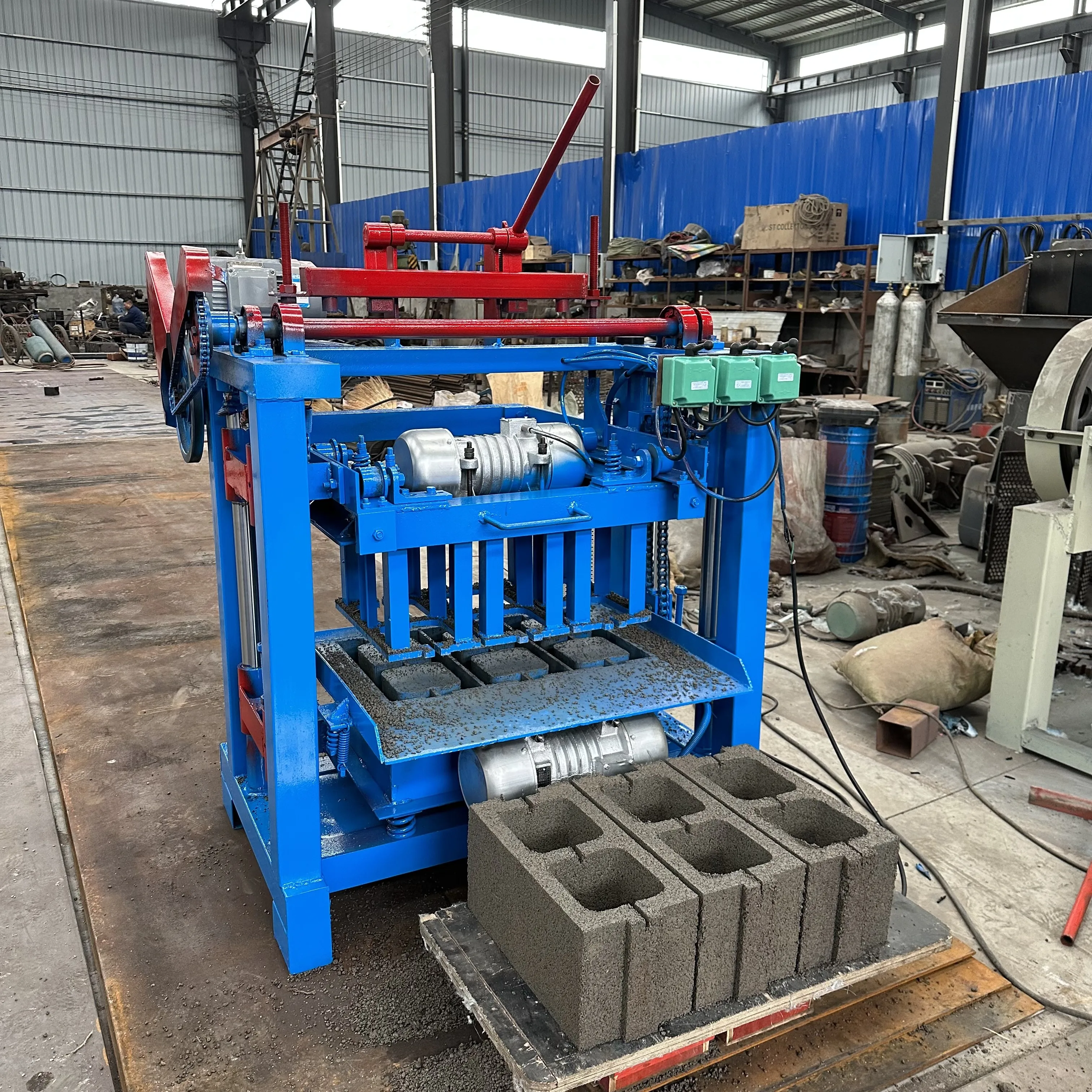 4-25b automatic brick making machine block cement brick making machine price in india brick making machinery curb stone olds