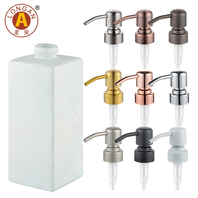 OEM Factory Digital Printing Lotion Pump Bottle 500ml Stainless Steel Adaptable Soap Dispenser With Glass Pump For Sale