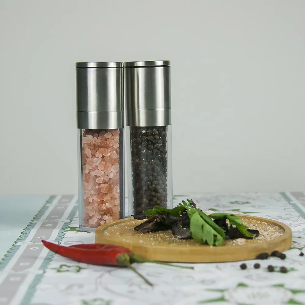 New Kitchenware Accessories Stainless Steel Salt and Pepper Mill Grinder With  Adjustable Coarseness Setting