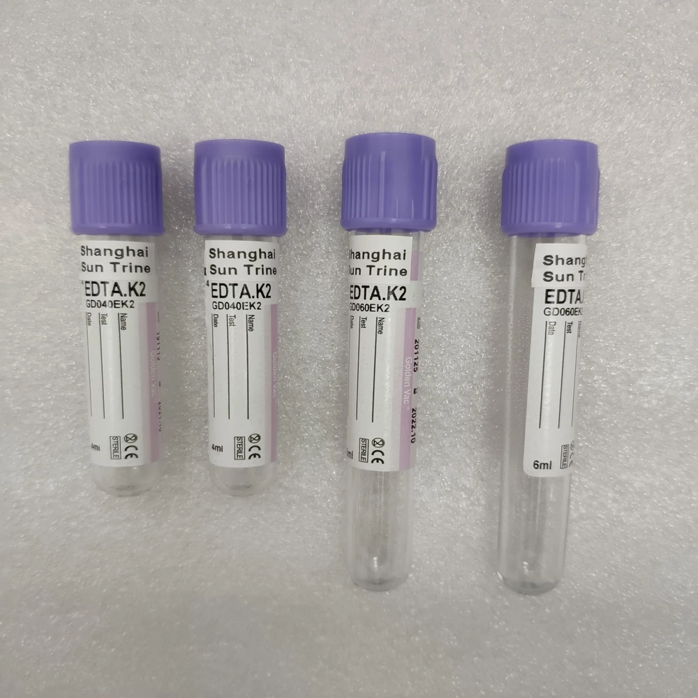 Blood Collection EDTA K2 K3 Tube for Medical Test