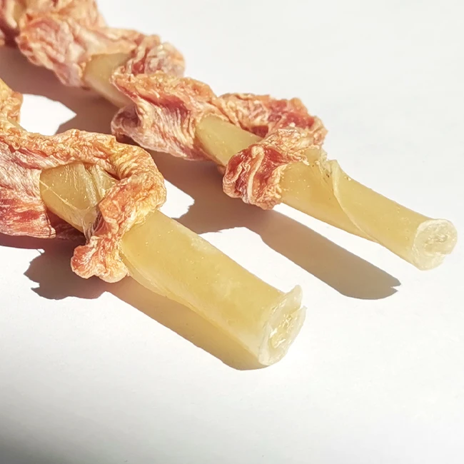 OEM ODM Factory Direct 100% Natural Chicken Tendon Skewers Healthy clean teeth Dog Snacks and Treats Pet Food Supplier