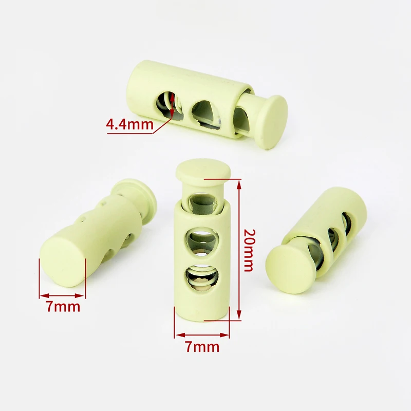 Plastic Spring Toggle Stopper Cord Locks Fasteners Toggles for Shoelaces Drawstrings Clothing