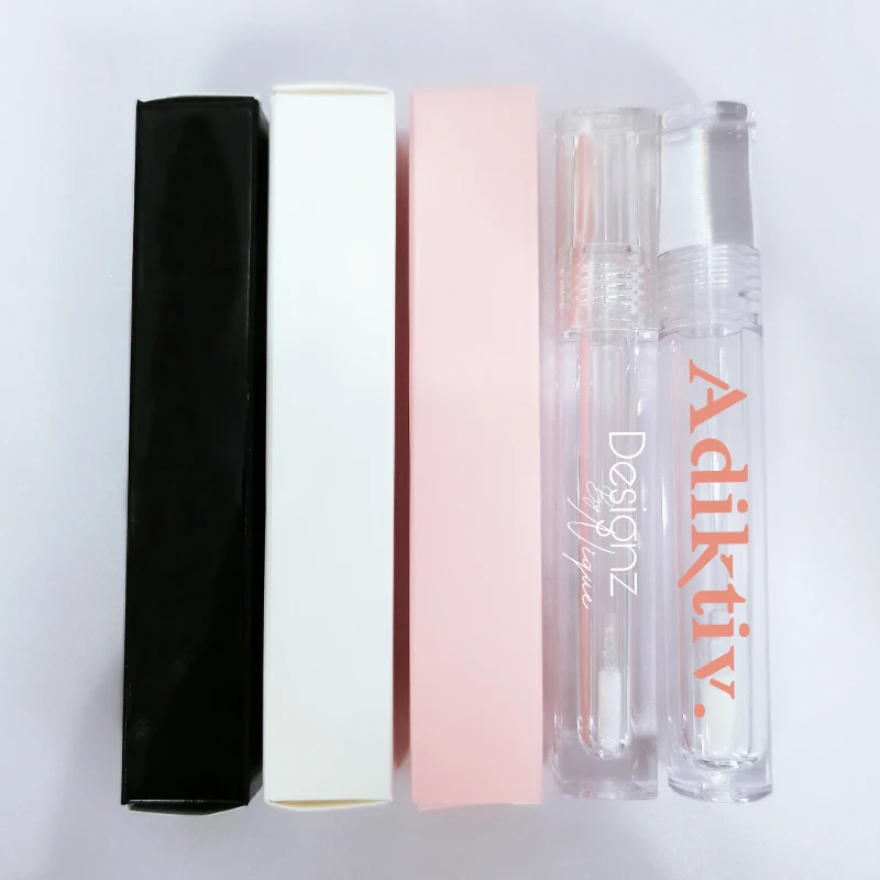 5ml lipgloss tubes empty clear square lip gloss tube with brush clear crystal lip gloss tube