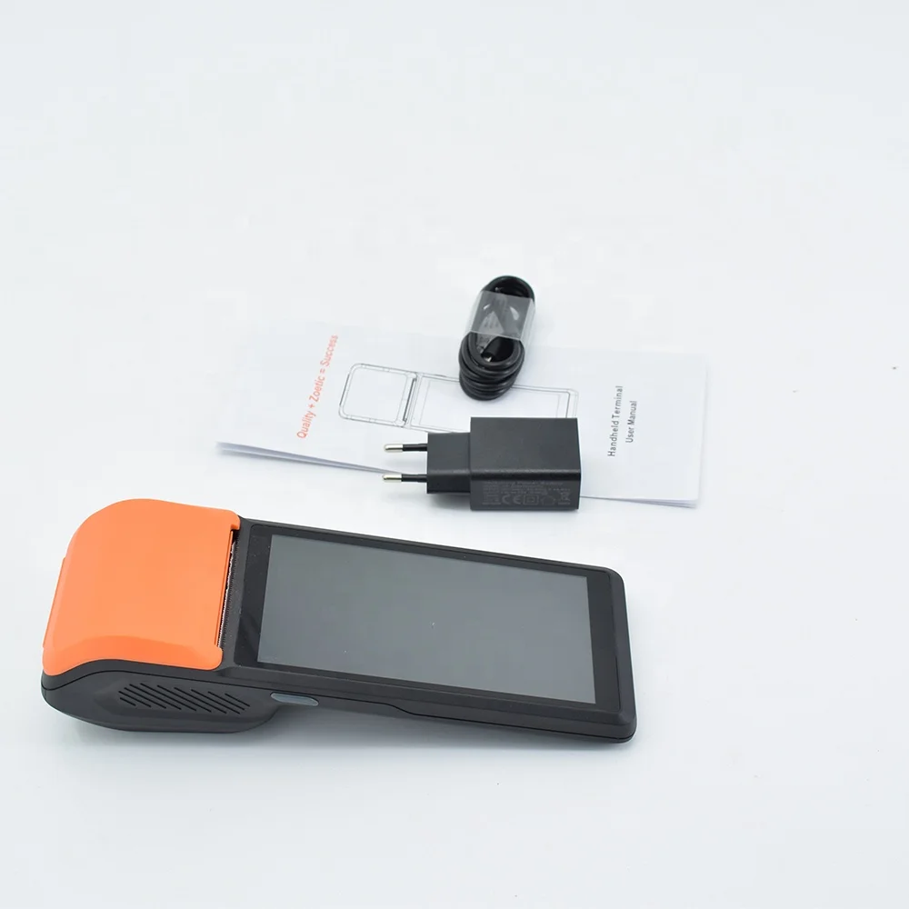 4G WiFi Android 11 Handheld POS PDA Terminal Device 58mm Thermal Printer Whit Barcode Scanner