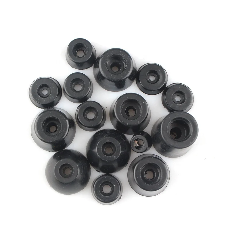 Standard rubber feet heat resistant silicone foot pad for chair/furniture/machine rubber foot with screw