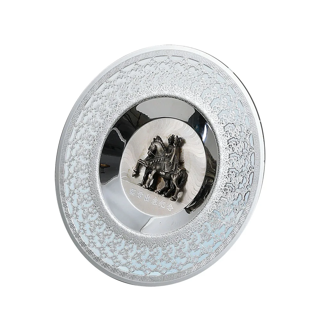 Custom 2D 3D Alloy Engraving Modern Fashion Metal Collection Commemorative Plate Free Design Printing Carving Gift Craft