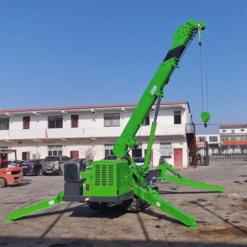Electric 3 Ton Spider Crane Cheap Mobile Crawler 3 Ton Spider Crane With Long Arm Flying Arm Lift