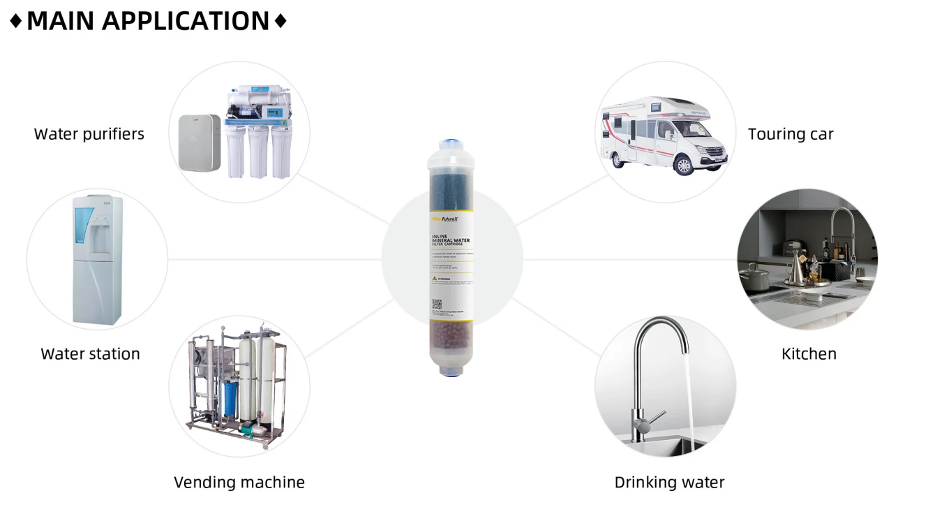 10 Inch Home Alkaline Mineral Cartridge Bio Ceramic Balls Water Filter Mineral Cartridge