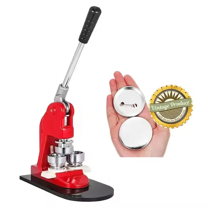 Mida Custom Pattern Logo Metal Badge Pin Press Machine for Home & School Button & Badge Making Plastic Button Material